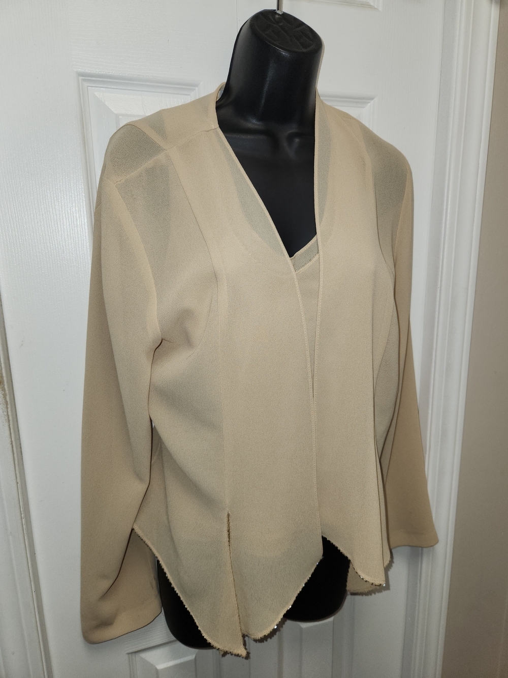 🍉Joseph Ribkoff Beige Open Front Jacket & Shell - Picture 11 of 11